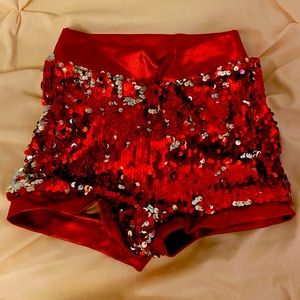 Balera dance sequin shorts and suspenders